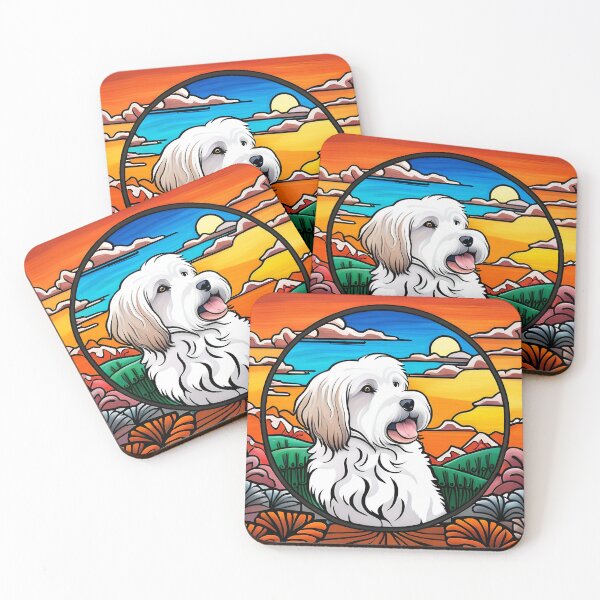 Item preview, Coton de Tulear Art Nouveau Landscape designed and sold by typogracat.