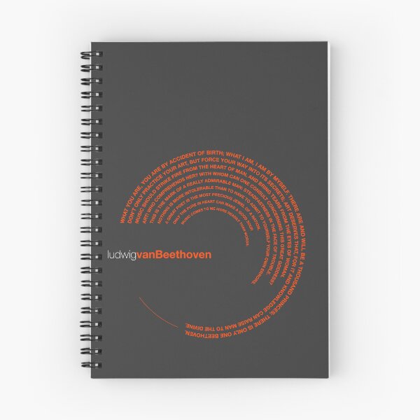 Item preview, Ludwig Van Beethoven famous quotes poster [orangered] designed and sold by CMYKStudio.