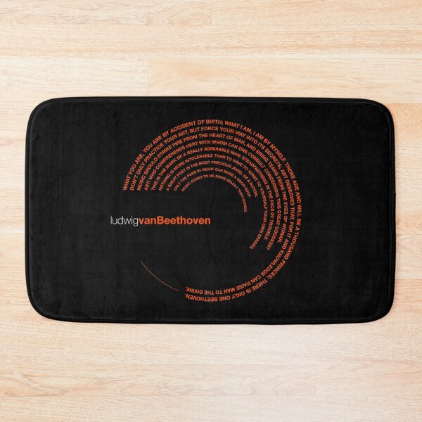 Item preview, Ludwig Van Beethoven famous quotes poster [orangered] designed and sold by CMYKStudio.