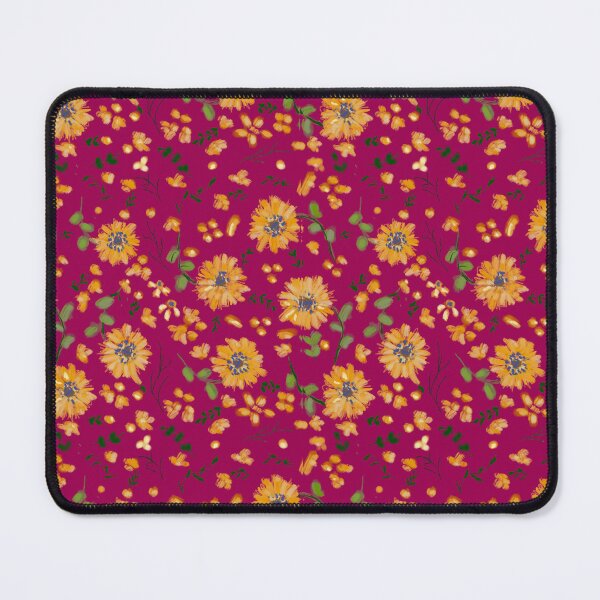 Item preview, Yellow Blooms and Botanicals on Red designed and sold by ara-designs.
