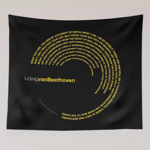Item preview, Ludwig Van Beethoven famous quotes poster [gold] designed and sold by CMYKStudio.