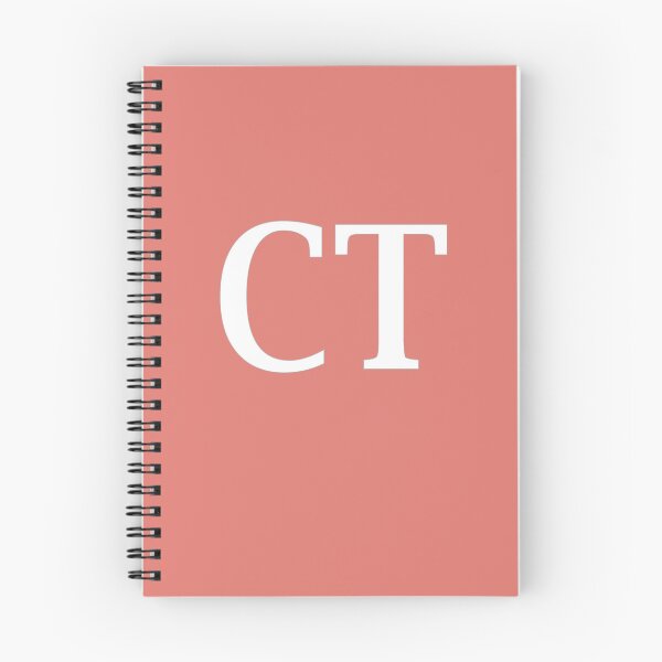 Item preview, CT Initials Monogram Elegant White Letters designed and sold by Jeallan Designs.