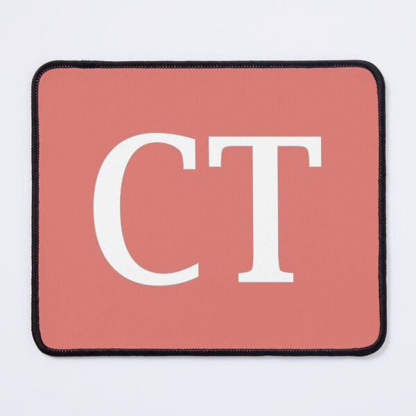 Item preview, CT Initials Monogram Elegant White Letters designed and sold by Jeallan Designs.