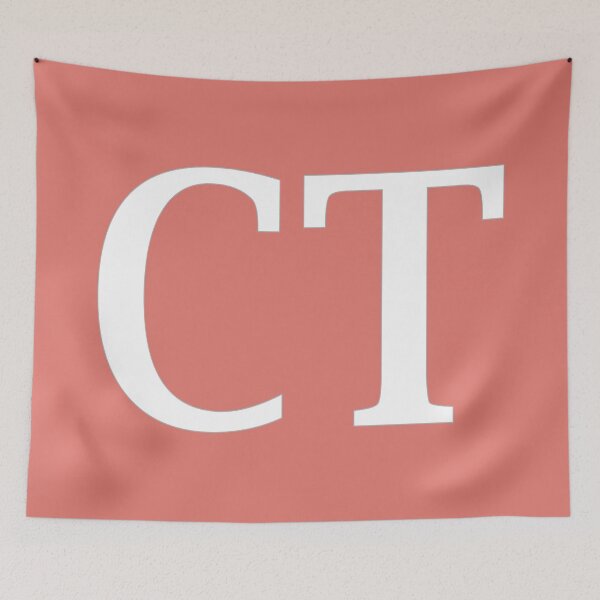 Item preview, CT Initials Monogram Elegant White Letters designed and sold by Jeallan Designs.