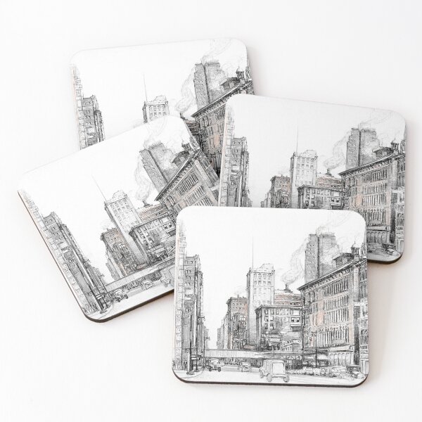 Item preview, Chicago, North Dearborn Street 1931 Donald Shaw MacLaughlan designed and sold by RocketshipRetro.