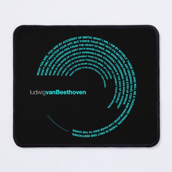Item preview, Ludwig Van Beethoven famous quotes poster [aqua] designed and sold by CMYKStudio.