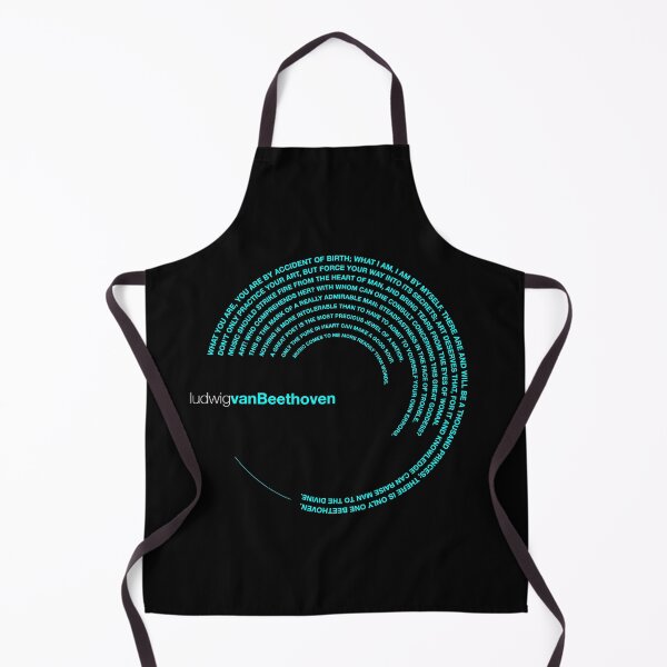 Item preview, Ludwig Van Beethoven famous quotes poster [aqua] designed and sold by CMYKStudio.