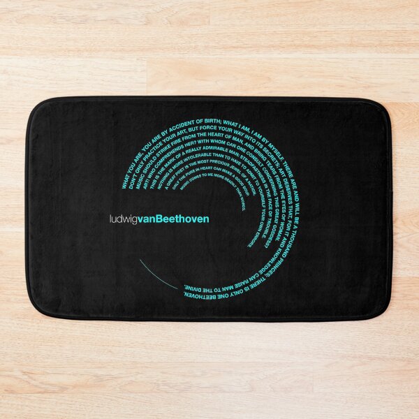 Item preview, Ludwig Van Beethoven famous quotes poster [aqua] designed and sold by CMYKStudio.