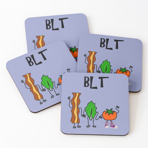 Item preview, Funny Bacon, Lettuce, and Tomato Cartoon Characters  designed and sold by Nature's Fancy.