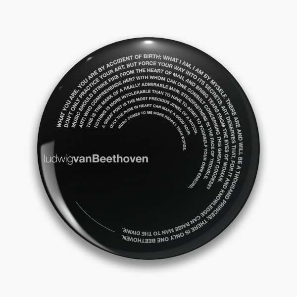 Item preview, Ludwig Van Beethoven famous quotes poster [silver] designed and sold by CMYKStudio.