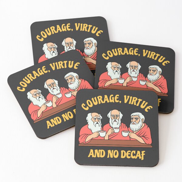 Item preview, Greek Philosophers - Courage Virtue and No Decaf designed and sold by isstgeschichte.