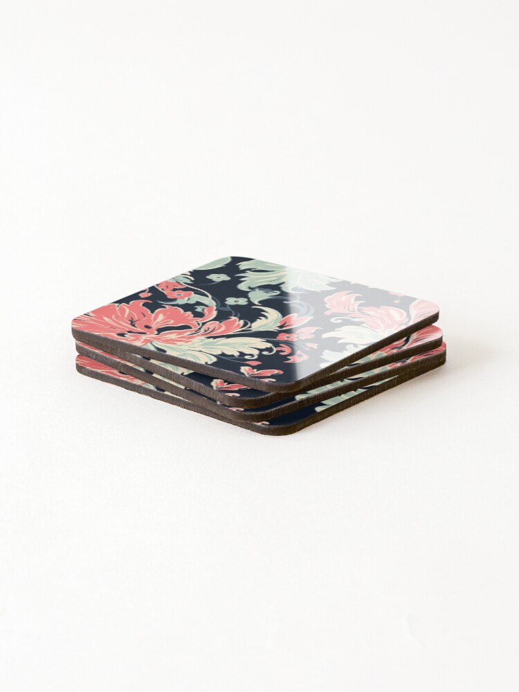 Thumbnail 4 of 5, Coasters (Set of 4), Brocade Pattern designed and sold by SideSignal.