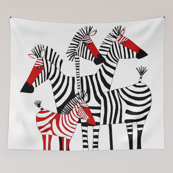 Item preview, "Whimsical Zebras # 49" designed and sold by Glen Allison.