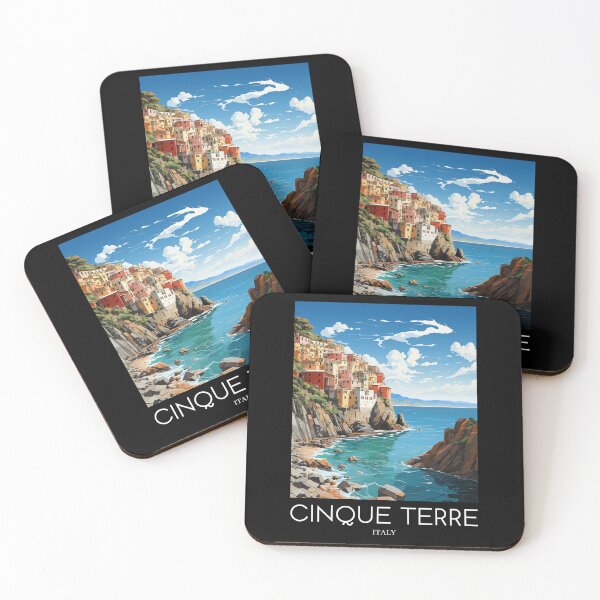 Item preview, A Pop Art Travel Print of Cinque Terre - Italy  designed and sold by StudioRedKoala.