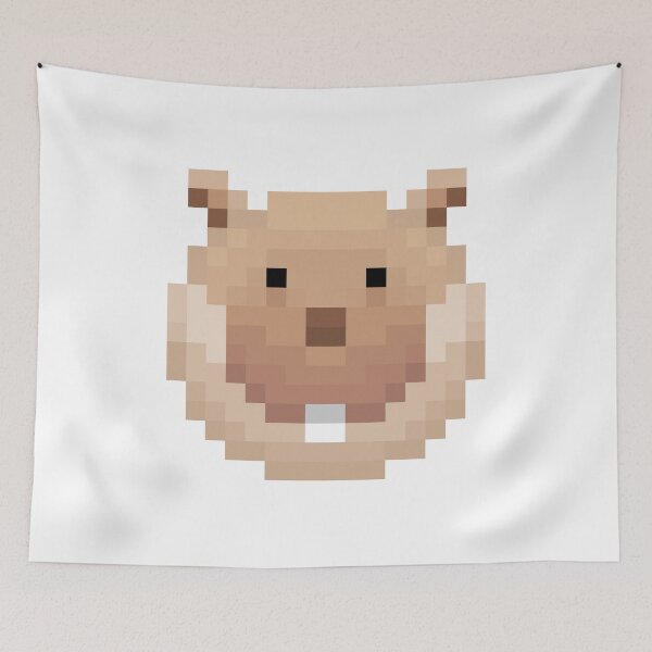 Item preview, Pixelated groundhog face designed and sold by 16artypixels.