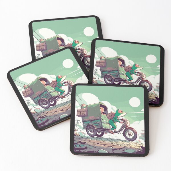 Item preview, Frog on cargo bike designed and sold by TomFrontierArt.