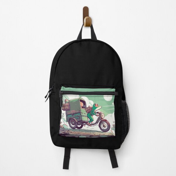Item preview, Frog on cargo bike designed and sold by TomFrontierArt.