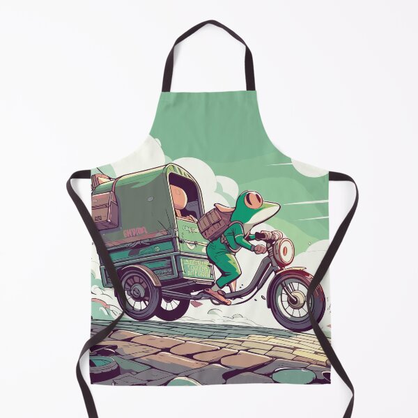 Aperçu de l'œuvre Grenouille sur vélo cargo créée et vendue par TomFrontierArt.