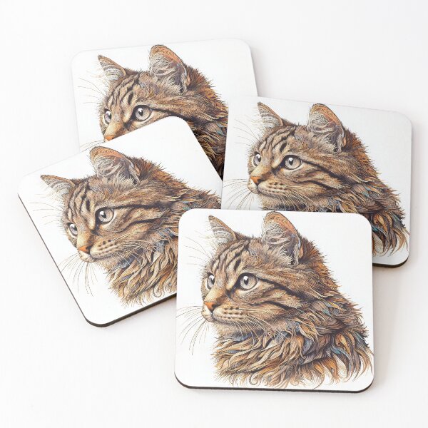 Item preview, Brown Tabby Cat portrait designed and sold by CattyCornerPOD.