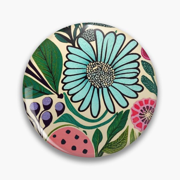 Item preview, Spring Inspired Flower, Fruit and Herbs Watercolour Pattern designed and sold by GEHK.