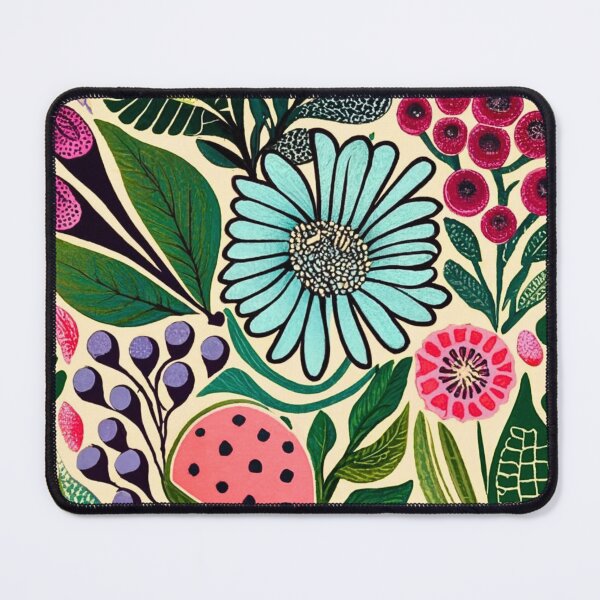 Item preview, Spring Inspired Flower, Fruit and Herbs Watercolour Pattern designed and sold by GEHK.