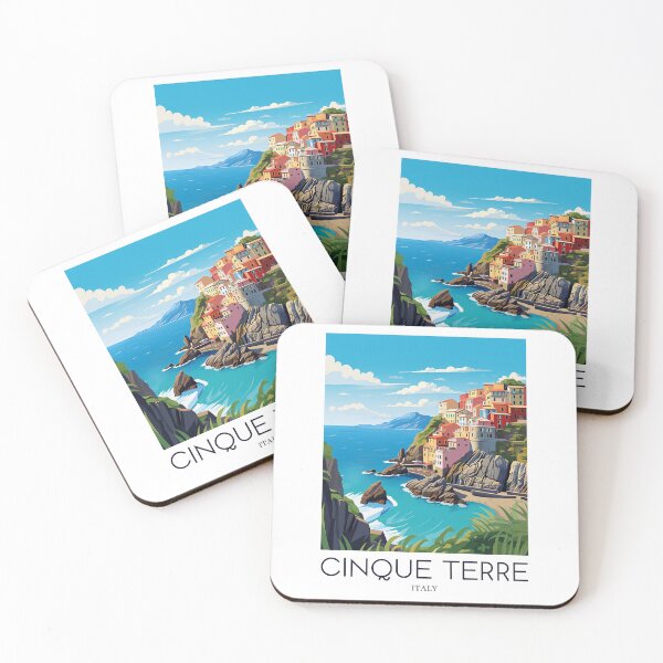Item preview, A Pop Art Travel Print of Cinque Terre - Italy  designed and sold by StudioRedKoala.