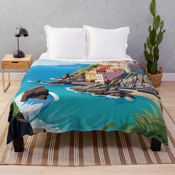 Item preview, A Pop Art Travel Print of Cinque Terre - Italy designed and sold by StudioRedKoala.