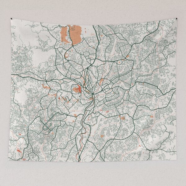 Item preview, Yaounde City Map of Cameroon  - Bohemian designed and sold by deMAP.