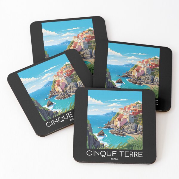 Item preview, A Pop Art Travel Print of Cinque Terre - Italy  designed and sold by StudioRedKoala.