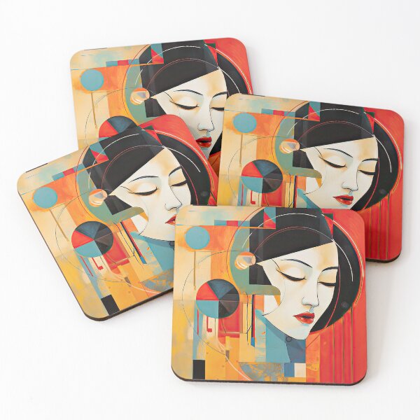 Item preview, Explore Simplistic & Minimalistic Japanese Geisha Portraits with a Majestic Touch designed and sold by ArtificialGenes.