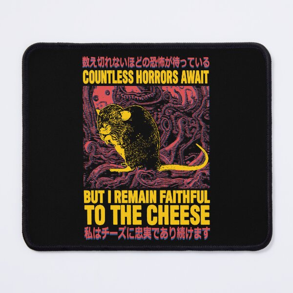 Item preview, Faithful to the Cheese Japanese Horror Rat designed and sold by VintageMedatsu.