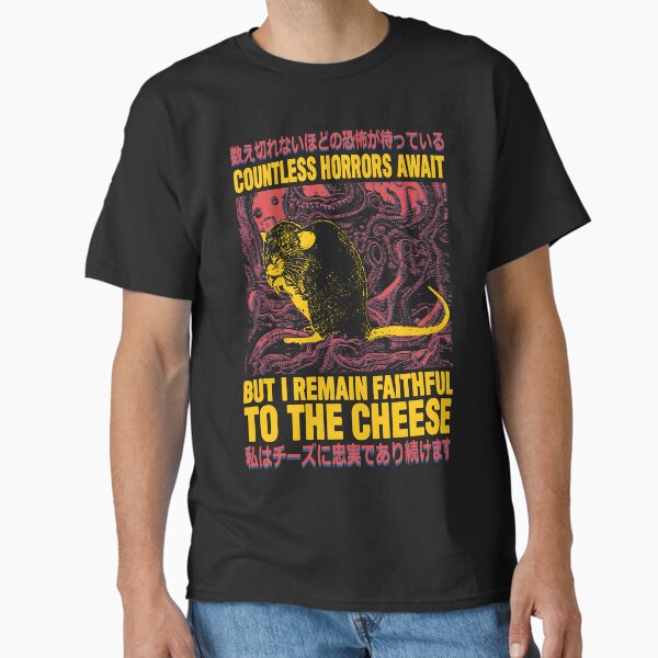 Item preview, Faithful to the Cheese Japanese Horror Rat designed and sold by VintageMedatsu.