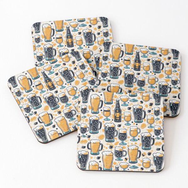 Item preview, Dark Beer and Lager Pop Art Pattern designed and sold by GooGooPop.