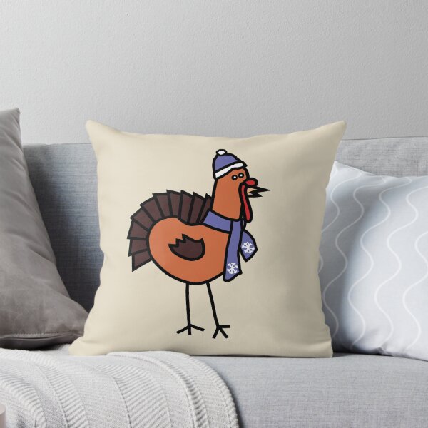 Item preview, Thanksgiving Turkey Winter Periwinkle Hat and Scarf designed and sold by ellenhenry.
