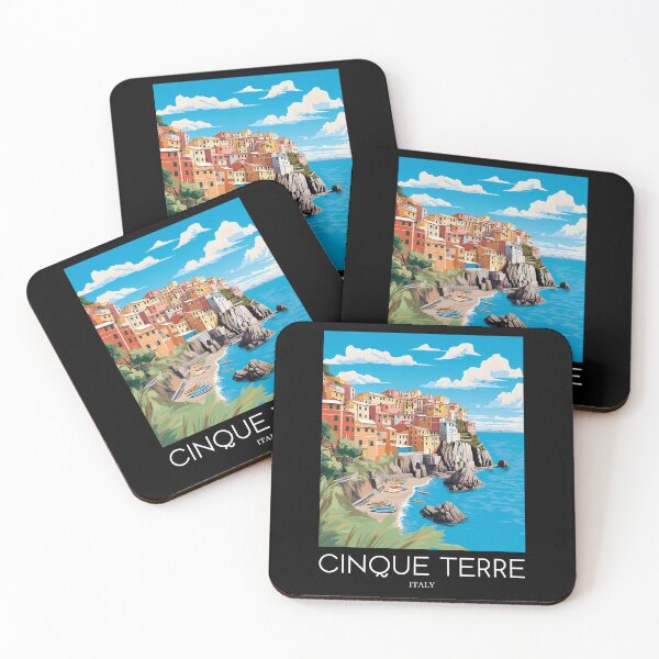 Item preview, A Pop Art Travel Print of Cinque Terre - Italy  designed and sold by StudioRedKoala.