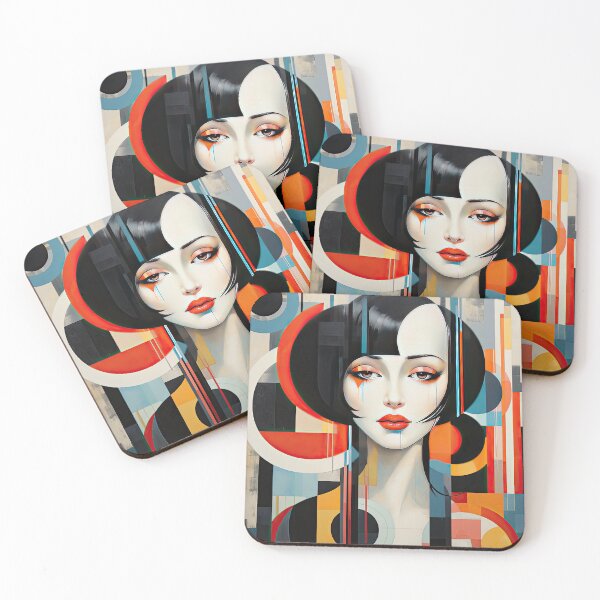 Item preview, Explore Simplistic & Minimalistic Japanese Geisha Portraits with a Majestic Touch designed and sold by ArtificialGenes.