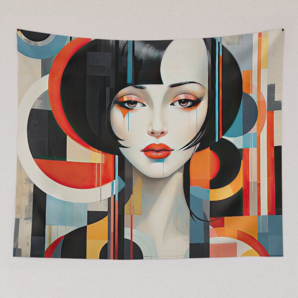 Item preview, Explore Simplistic & Minimalistic Japanese Geisha Portraits with a Majestic Touch designed and sold by ArtificialGenes.