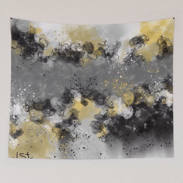 Item preview, Less Is Truly More - Gray Black Gold White Abstract designed and sold by Joey Santiago.