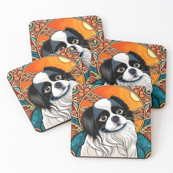 Item preview, Japanese Chin Psychedelic Art Nouveau landscape designed and sold by typogracat.