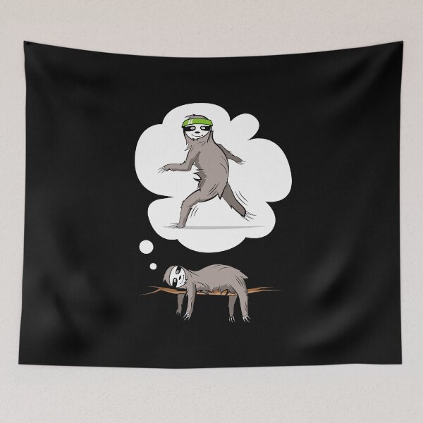 Item preview, Race running sprint sloth funny sayings this morning animals comic designed and sold by AndreMi.
