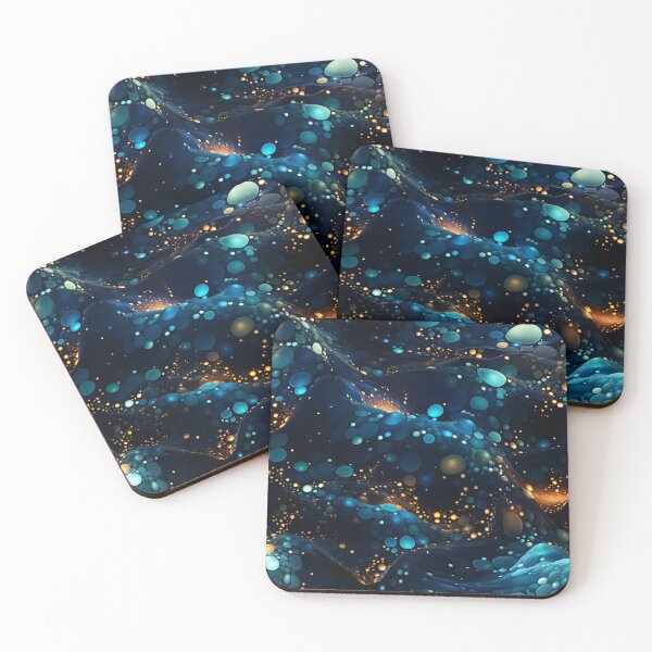 Item preview, Mystical Sea & Sky: Dark Blue-Gold Terrain designed and sold by YYWDesigns.
