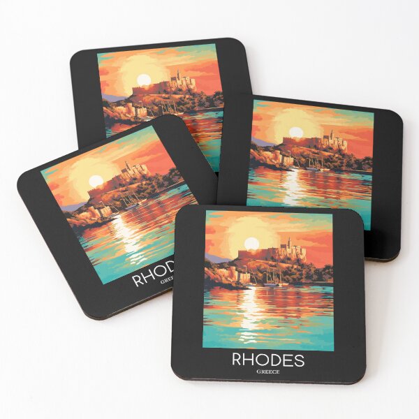Item preview, A Pop Art Travel Print of Rhodes - Greece  designed and sold by StudioRedKoala.