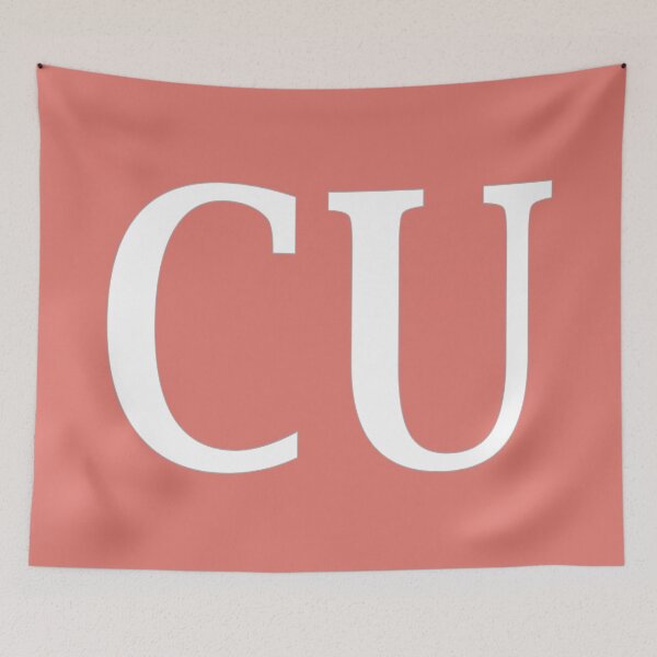 Item preview, CU Initials Monogram Elegant White Letters designed and sold by Jeallan Designs.