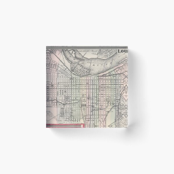 Item preview, Vintage Map of Louisville Kentucky (1884) designed and sold by BravuraMedia.