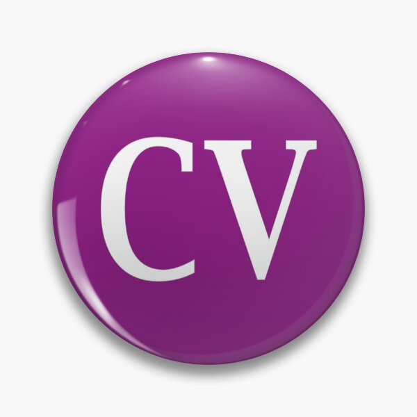 Item preview, CV Initials Monogram Elegant White Letters designed and sold by Jeallan Designs.