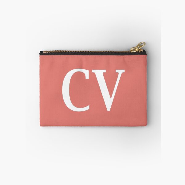 Aperçu de l'œuvre CV Initiales Monogramme Lettres Blanches Élégantes créée et vendue par Jeallan Designs.
