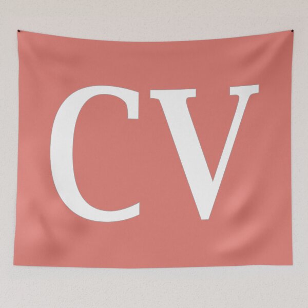 Item preview, CV Initials Monogram Elegant White Letters designed and sold by Jeallan Designs.
