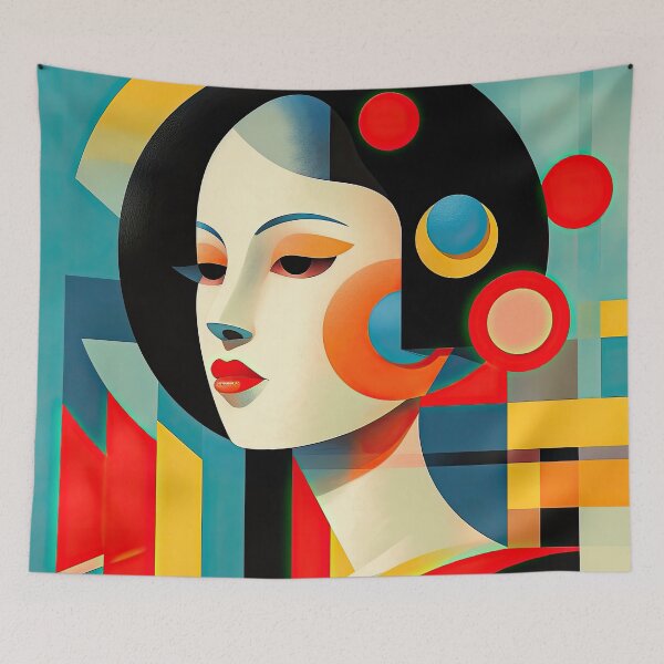 Item preview, Explore Simplistic & Minimalistic Japanese Geisha Portraits with a Majestic Touch designed and sold by ArtificialGenes.
