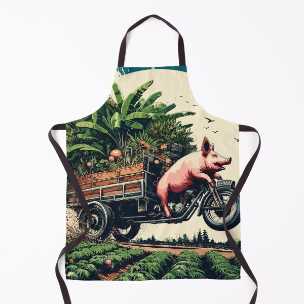 Aperçu de l'œuvre Légumes de transport de porcs sur vélo cargo créée et vendue par TomFrontierArt.