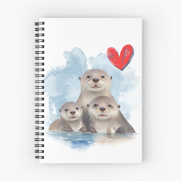 Artikelvorschau, Glückliche Otterfamilie entworfen und verkauft von NickTaroDesign.